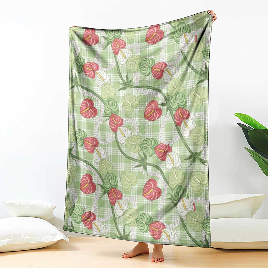 Anthurium Pikake Ti Leaf Palaka Blanket Green Version