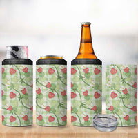 Anthurium Pikake Ti Leaf Palaka 4 in 1 Can Cooler Tumbler Green Version