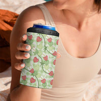 Anthurium Pikake Ti Leaf Palaka 4 in 1 Can Cooler Tumbler Green Version
