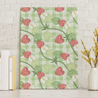 Anthurium Pikake Ti Leaf Palaka Canvas Wall Art Green Version