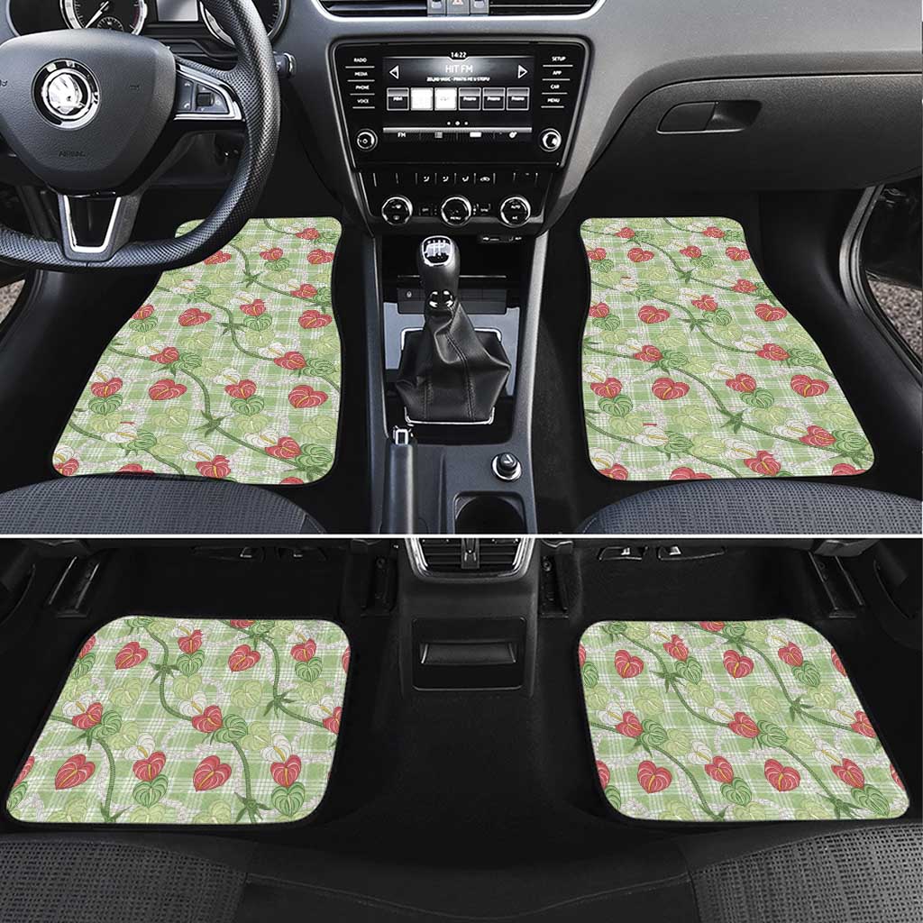 Anthurium Pikake Ti Leaf Palaka Car Mats Green Version