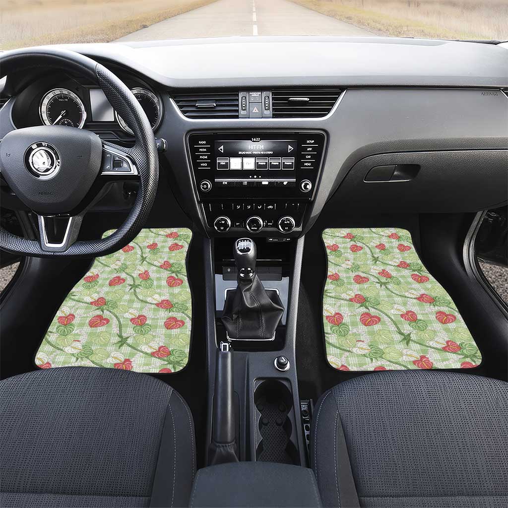 Anthurium Pikake Ti Leaf Palaka Car Mats Green Version
