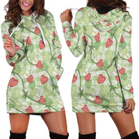 Anthurium Pikake Ti Leaf Palaka Hoodie Dress Green Version