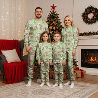 Anthurium Pikake Ti Leaf Palaka Christmas Pajama Set Green Version LT01 - Polynesian Pride