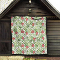 Anthurium Pikake Ti Leaf Palaka Quilt Green Version