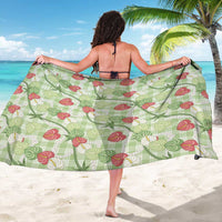 Anthurium Pikake Ti Leaf Palaka Sarong Green Version