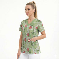 Anthurium Pikake Ti Leaf Palaka Scrub Top Green Version