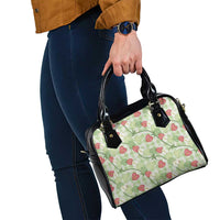 Anthurium Pikake Ti Leaf Palaka Shoulder Handbag Green Version