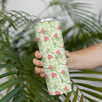Anthurium Pikake Ti Leaf Palaka Skinny Tumbler Green Version