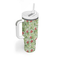Anthurium Pikake Ti Leaf Palaka Tumbler With Handle Green Version