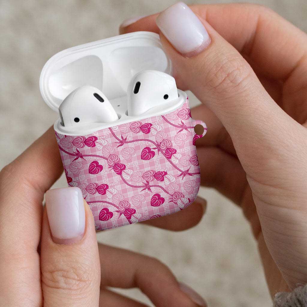 Anthurium Pikake Ti Leaf Palaka AirPods Case Pink Version