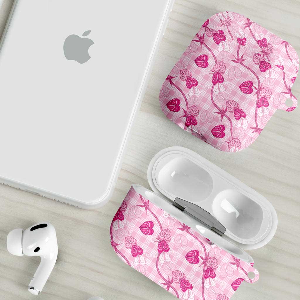 Anthurium Pikake Ti Leaf Palaka AirPods Case Pink Version