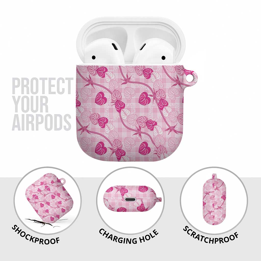 Anthurium Pikake Ti Leaf Palaka AirPods Case Pink Version