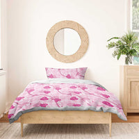 Anthurium Pikake Ti Leaf Palaka Bedding Set Pink Version