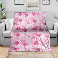 Anthurium Pikake Ti Leaf Palaka Blanket Pink Version
