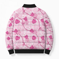 Anthurium Pikake Ti Leaf Palaka Bomber Puffer Jacket Pink Version