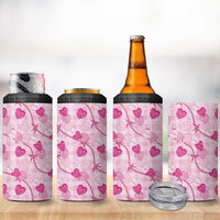 Anthurium Pikake Ti Leaf Palaka 4 in 1 Can Cooler Tumbler Pink Version