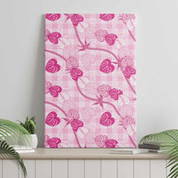 Anthurium Pikake Ti Leaf Palaka Canvas Wall Art Pink Version