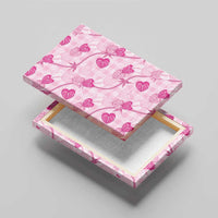 Anthurium Pikake Ti Leaf Palaka Canvas Wall Art Pink Version