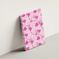 Anthurium Pikake Ti Leaf Palaka Canvas Wall Art Pink Version
