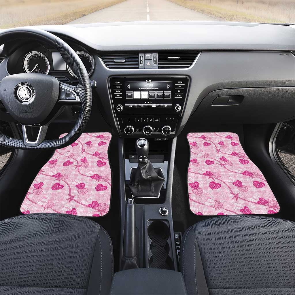 Anthurium Pikake Ti Leaf Palaka Car Mats Pink Version