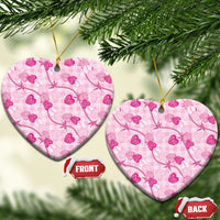Anthurium Pikake Ti Leaf Palaka Ceramic Ornament Pink Version LT01 Heart Pink - Polynesian Pride
