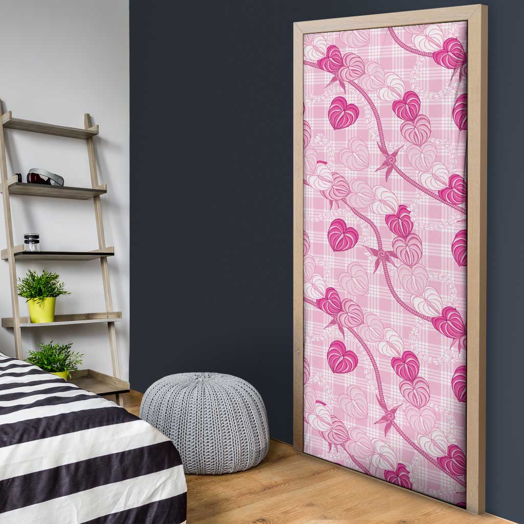 Anthurium Pikake Ti Leaf Palaka Door Cover Pink Version