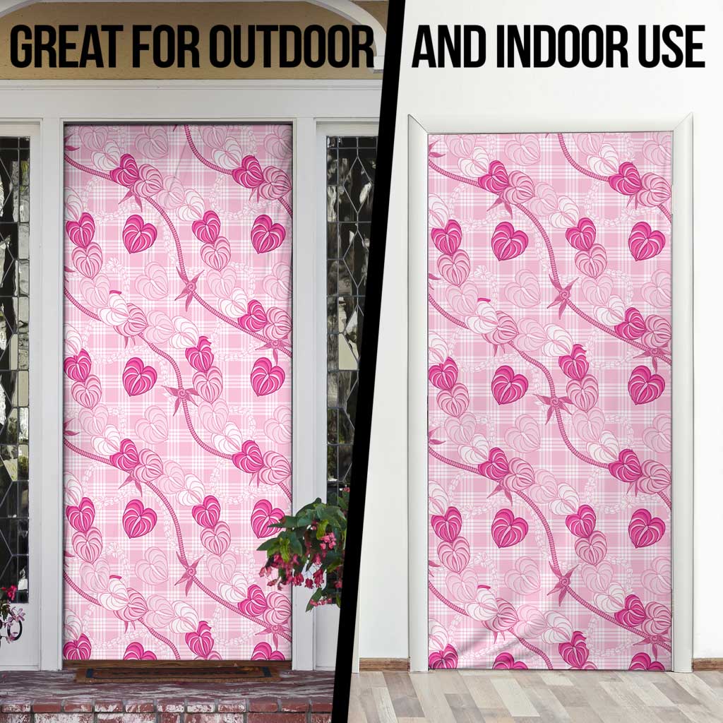 Anthurium Pikake Ti Leaf Palaka Door Cover Pink Version