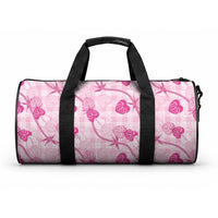 Anthurium Pikake Ti Leaf Palaka Duffle Bag Pink Version LT01 One size Pink - Polynesian Pride