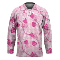 Anthurium Pikake Ti Leaf Palaka Hockey Jersey Pink Version