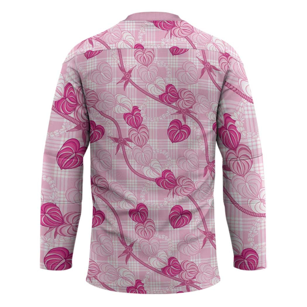 Anthurium Pikake Ti Leaf Palaka Hockey Jersey Pink Version
