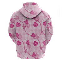 Anthurium Pikake Ti Leaf Palaka Hoodie Pink Version