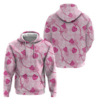 Anthurium Pikake Ti Leaf Palaka Hoodie Pink Version