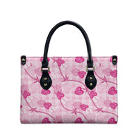 Anthurium Pikake Ti Leaf Palaka Leather Bag Pink Version