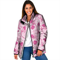 Anthurium Pikake Ti Leaf Palaka Padded Jacket Pink Version