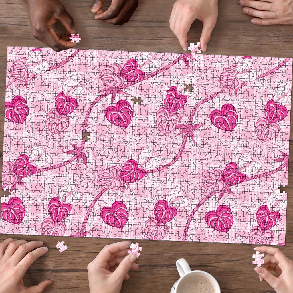 Anthurium Pikake Ti Leaf Palaka Puzzle Pink Version