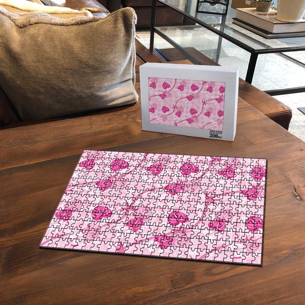 Anthurium Pikake Ti Leaf Palaka Puzzle Pink Version