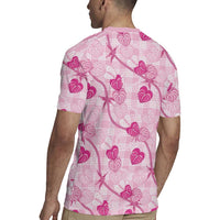 Anthurium Pikake Ti Leaf Palaka Rugby Jersey Pink Version
