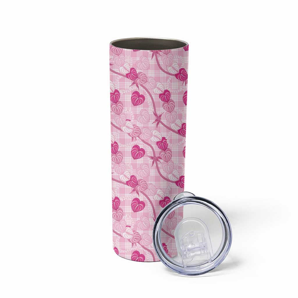 Anthurium Pikake Ti Leaf Palaka Skinny Tumbler Pink Version