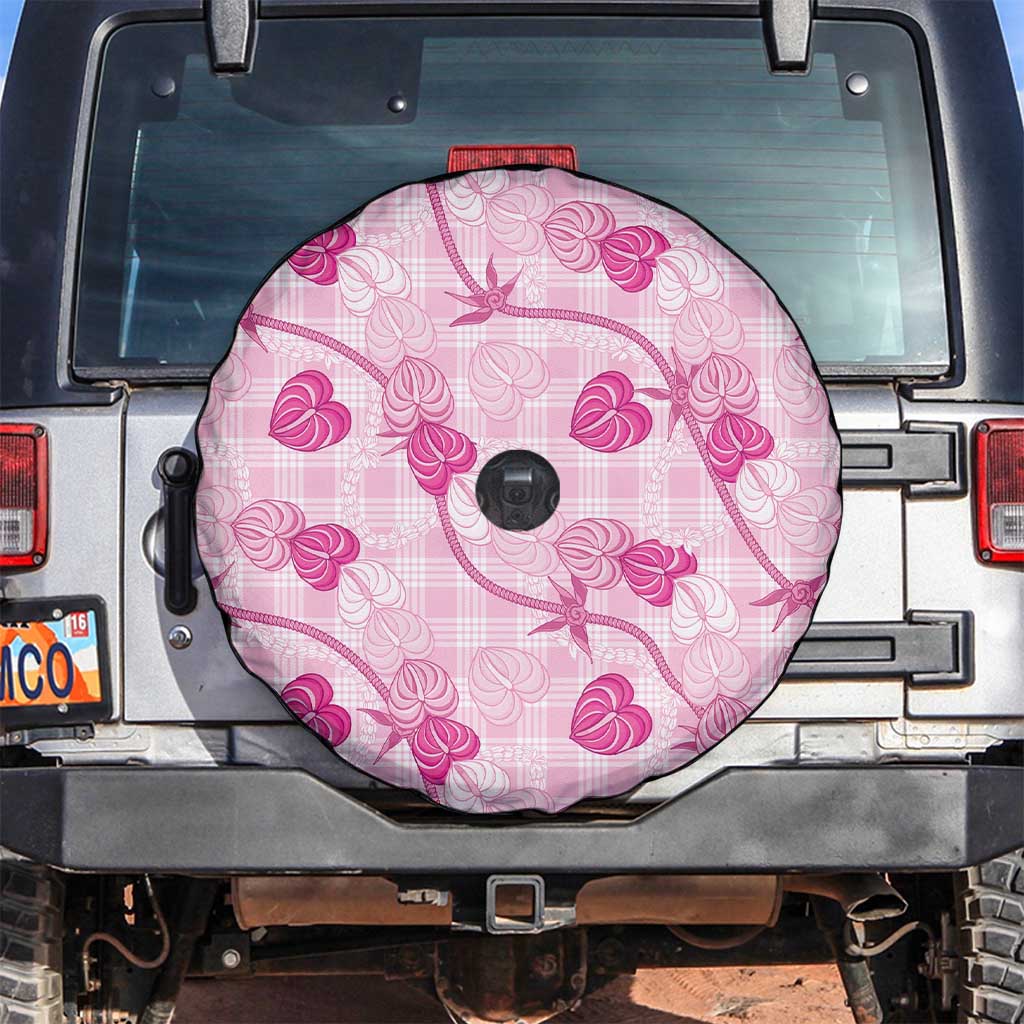 Anthurium Pikake Ti Leaf Palaka Spare Tire Cover Pink Version LT01 Pink - Polynesian Pride