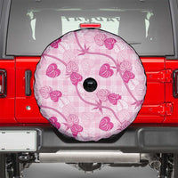 Anthurium Pikake Ti Leaf Palaka Spare Tire Cover Pink Version LT01 - Polynesian Pride