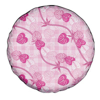 Anthurium Pikake Ti Leaf Palaka Spare Tire Cover Pink Version LT01 - Polynesian Pride