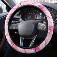 Anthurium Pikake Ti Leaf Palaka Steering Wheel Cover Pink Version