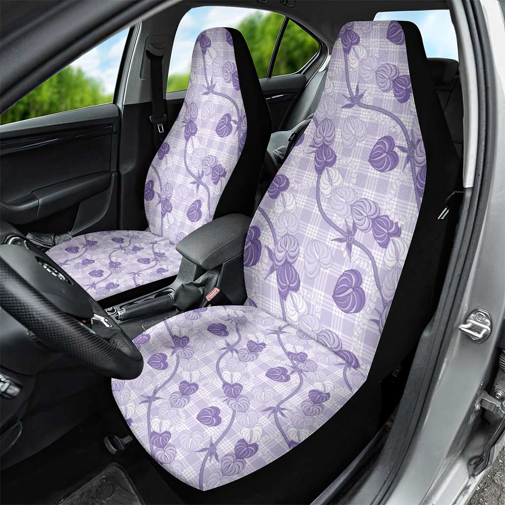 Anthurium Pikake Ti Leaf Palaka Car Seat Cover Purple Version