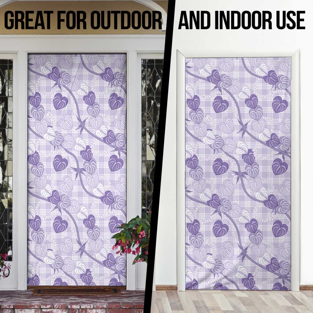 Anthurium Pikake Ti Leaf Palaka Door Cover Purple Version