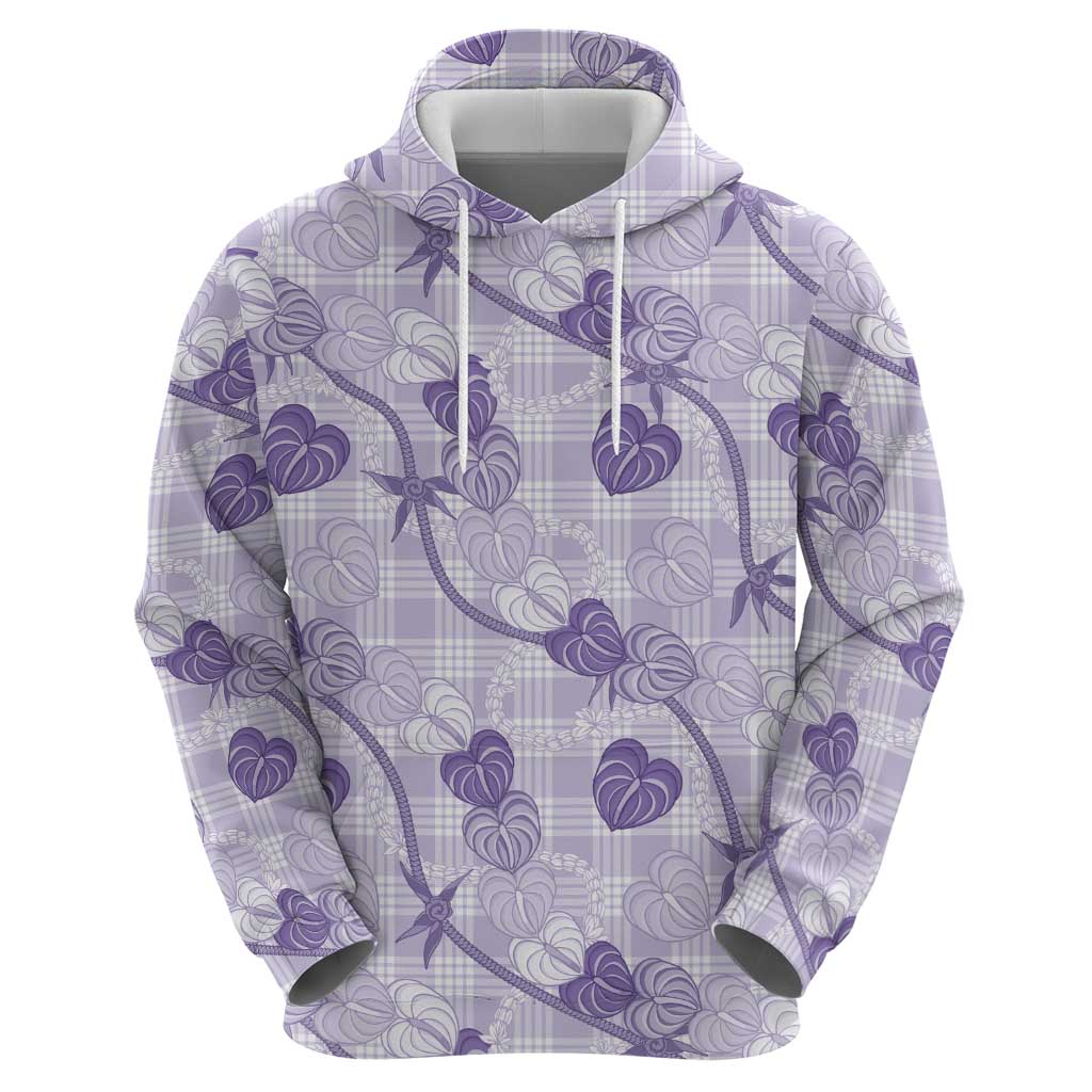 Anthurium Pikake Ti Leaf Palaka Hoodie Purple Version