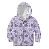 Anthurium Pikake Ti Leaf Palaka Kid Hoodie Purple Version