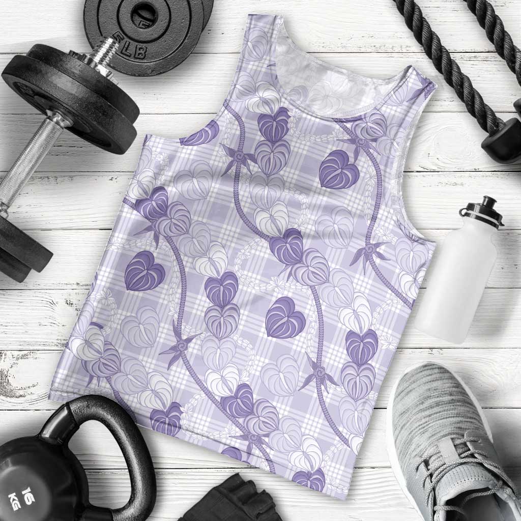 Anthurium Pikake Ti Leaf Palaka Men Tank Top Purple Version