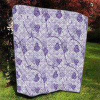 Anthurium Pikake Ti Leaf Palaka Quilt Purple Version