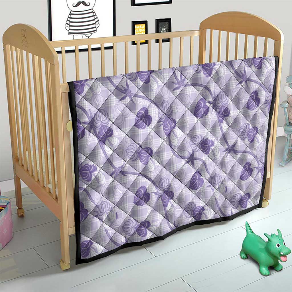 Anthurium Pikake Ti Leaf Palaka Quilt Purple Version